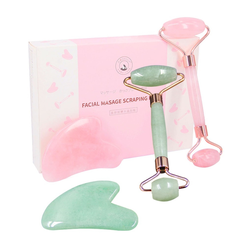 Jade Roller and Gua Sha Set  for Face - Face Roller