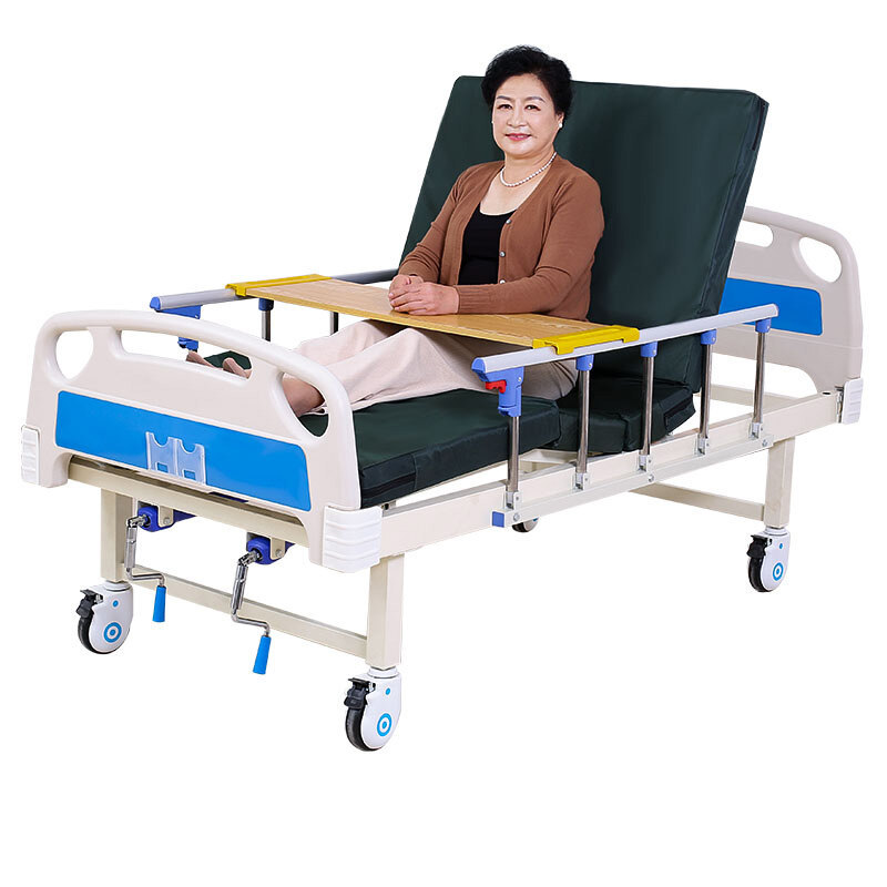 Single and double cranking nursing bed Elevating medical medical bed Nursing bed for hospital outpatient clinic