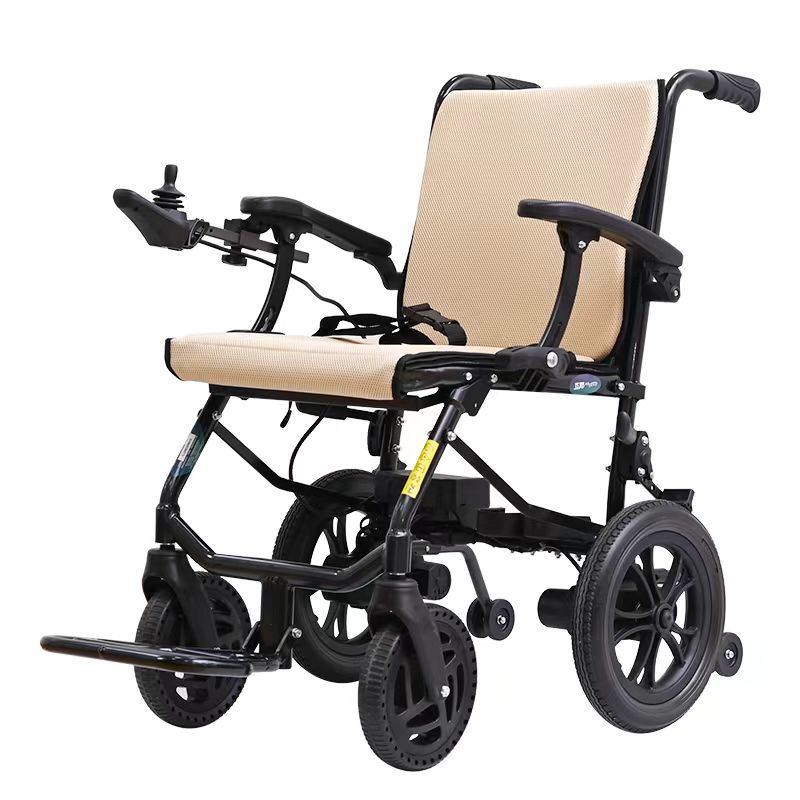 Export of electric wheelchairs for the elderly aluminum alloy folding portable portable disabled scooter can be on the plane lithium battery